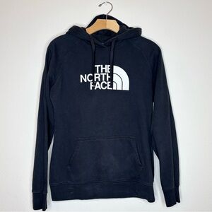 NORTH FACE Black Hoodie with White Logo